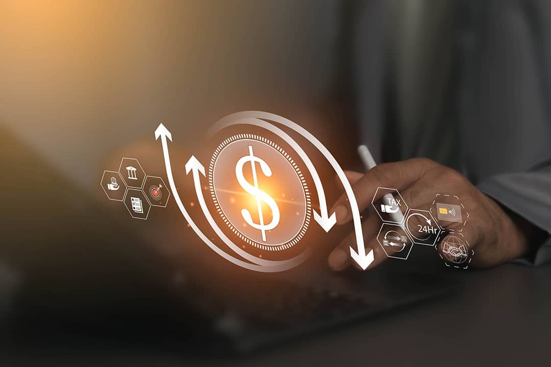 Conceptual image of modern digital banking